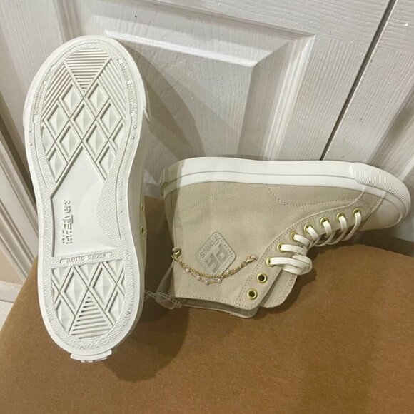 PF FLYERS EMBELLISHED  GOLDEN AGE COLLECTION  HIGH TOP CANVAS Sz woman 8.5 men 7 - Picture 12 of 15